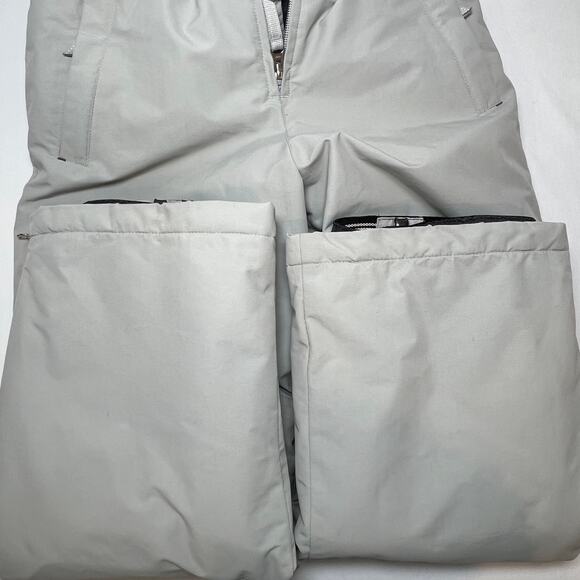 Lands' End Snow Pants Bibs Youth Kids 12 Lt Gray Insulated Ski Snowboard Tubing - Picture 12 of 15